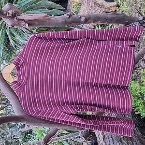 Women's Striped Turtleneck Cotton 95% Spandex 5% Tee Size XL Woolrich